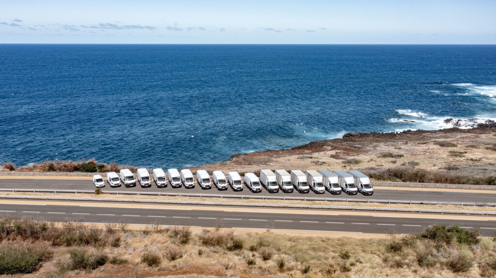 flotte véhicules transport de marchandises à La Réunion